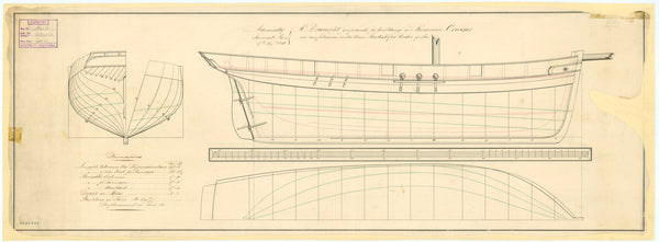 Lines plan for HMS 'Skylark'