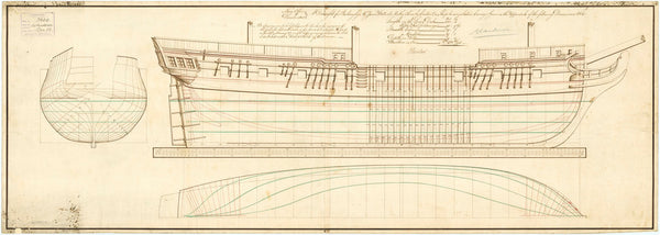 Lines plan for HMS 'Wanderer' (1806)