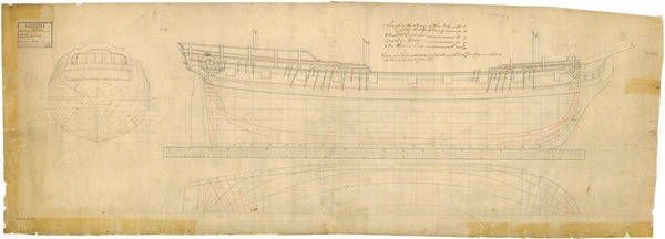 Lines plan for HMS 'Swan' (1767)