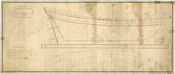 Lines plan for a Cutter