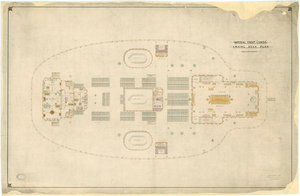 Plan of Imperial Russian Royal Yacht 'Livadia' (1880)