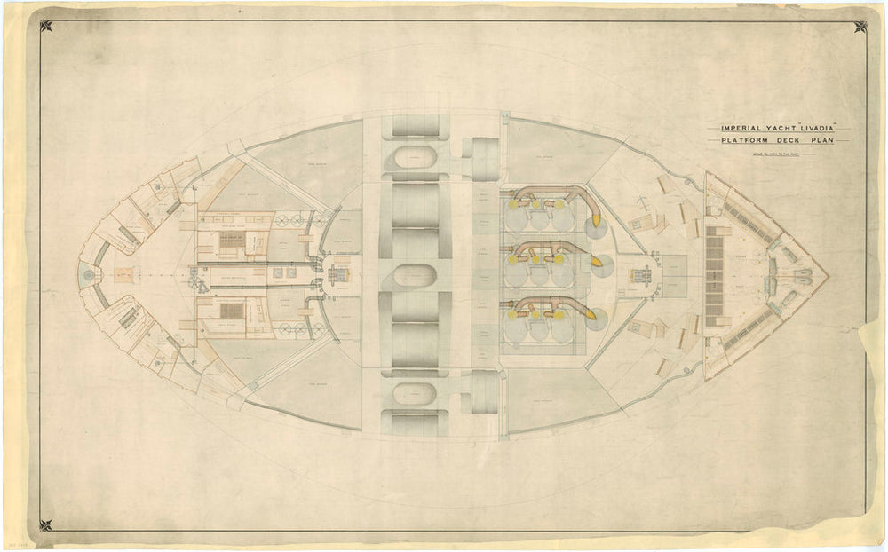 Plan of Imperial Russian Royal Yacht 'Livadia' (1880)