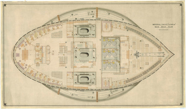 Main deck of 'Livadia' (1880), an Imperial Russian Yacht