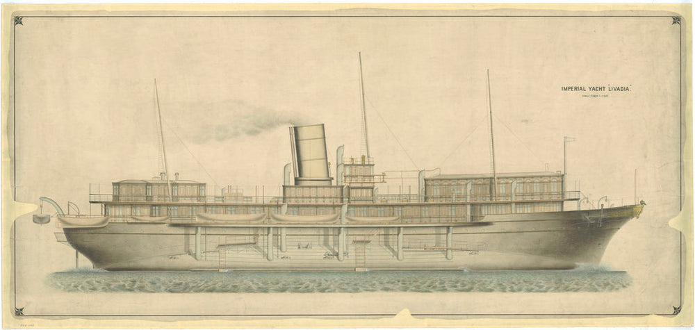 Plan of Imperial Russian Royal Yacht 'Livadia' (1880)