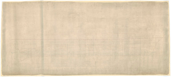 A plan showing the sheer lines of the 'Livadia' (1880), an Imperial Russian Royal Yacht.