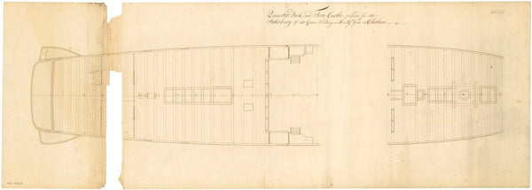 Plan for the 50-gun, 4th rate 'Salisbury' (1769)