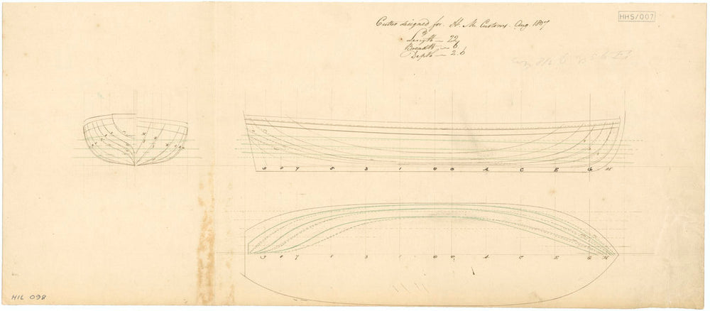 22ft Cutter (1807) for HM Customs