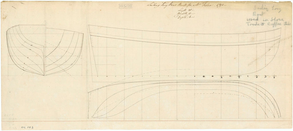 28ft Sailing longboat (1795)