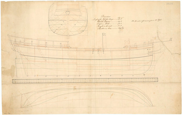 Unnamed 57ft single-masted Sloop (no date)