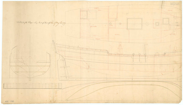 Unnamed single-masted Yacht for the Clerk of the Cheque of Sheerness (circa 1757)