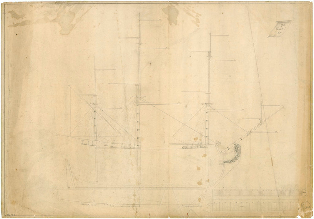 Unnamed 90-gun Second Rate, three-decker (1745)