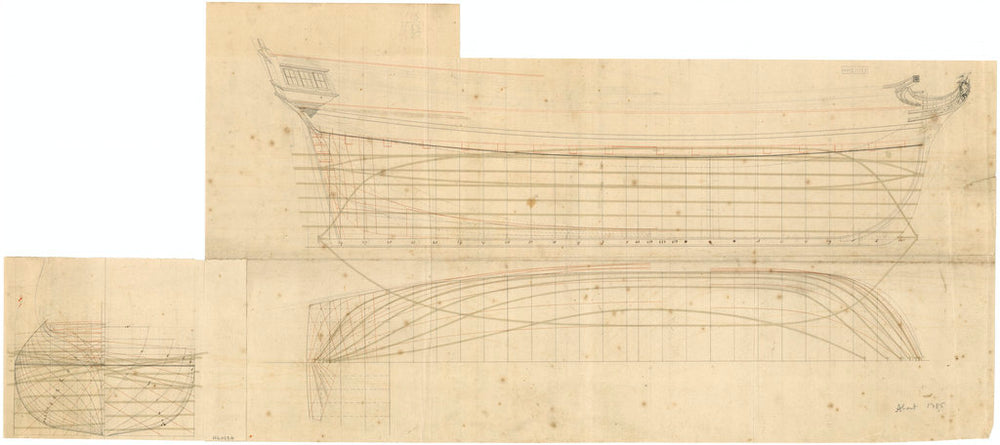 Unnamed 96ft three-masted merchant ship (no date)