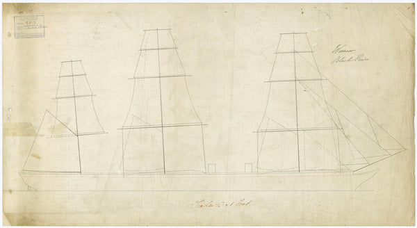 Plan of 'Warrior' (1860) and 'Black Prince' (1861)