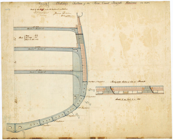 Plan of 'Warrior' (1860)