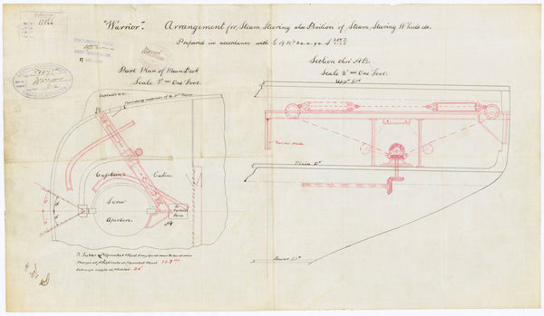 Plan of 'Warrior' (1860)