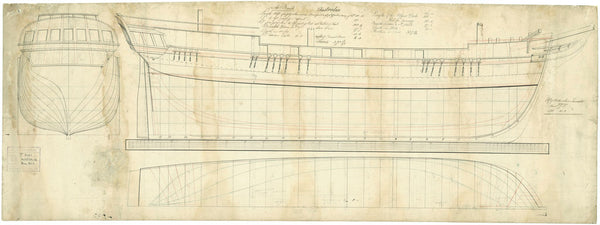 Body plan of 'Australia' (1826)