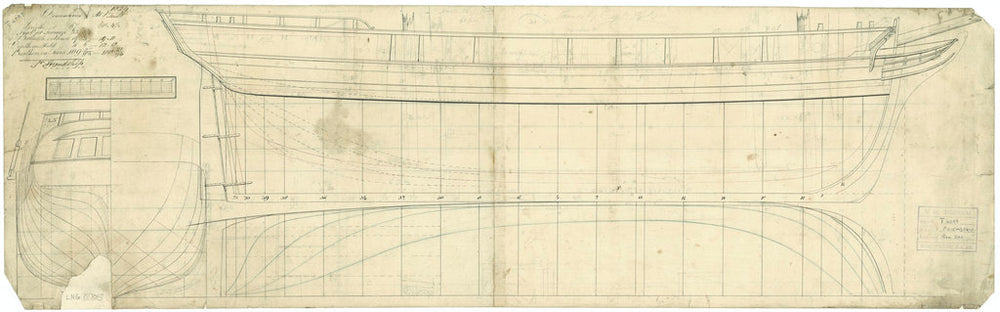 Lines plan of 'Friendship' (1824)