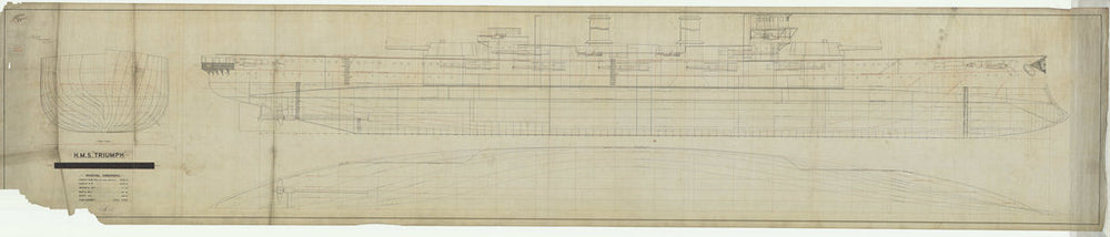 Lines plan for Triumph (1903)