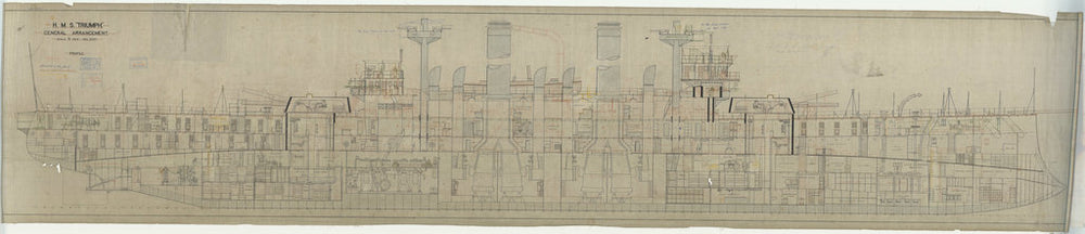 General arrangement profile plan for Triumph (1903)