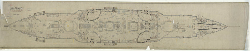 Upper Deck plan for Triumph (1903)