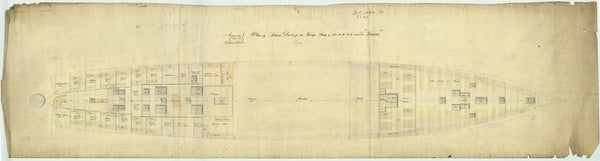 Lower deck plan for HMS 'Tamar' (1863)