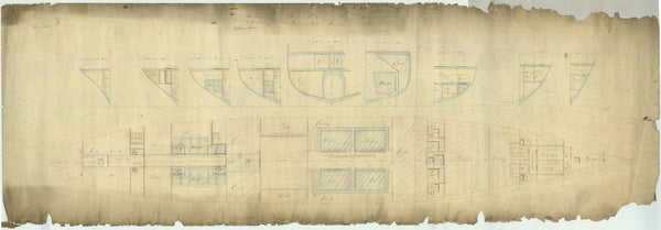 Hold plan for HMS 'Tamar' (1863)