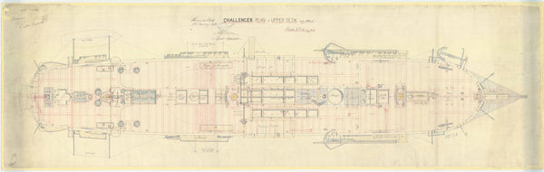 Upper deck plan for 'Challenger' (1858)