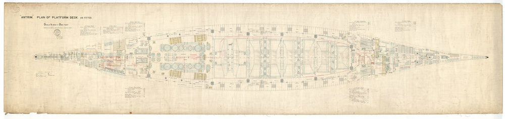 Platform deck plan for HMS Antrim (1903)