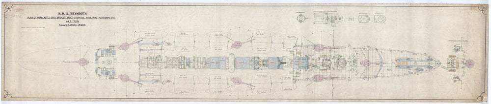 Plan of HMS Weymouth (1910)