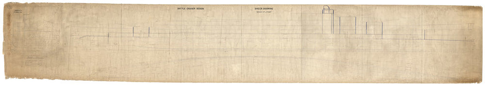 Sheer lines plan for HMS Renown (1916)