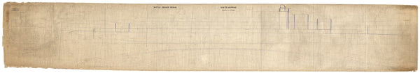 Sheer lines plan for HMS Renown (1916)