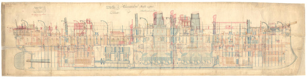 Profile plan for Alexandra (1875) (ex Superb)