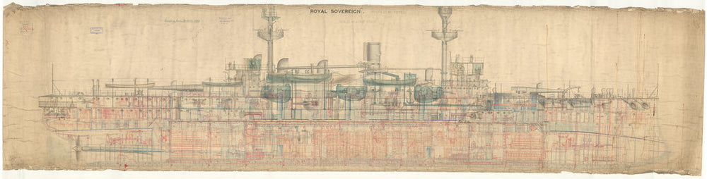 HMS Royal Sovereign (1891), Inboard profile