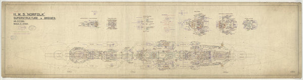 Superstructure & bridges plan for Norfolk (1928)