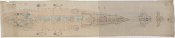 Bridge and forecastle decks plan of HMS Black Prince (1904)