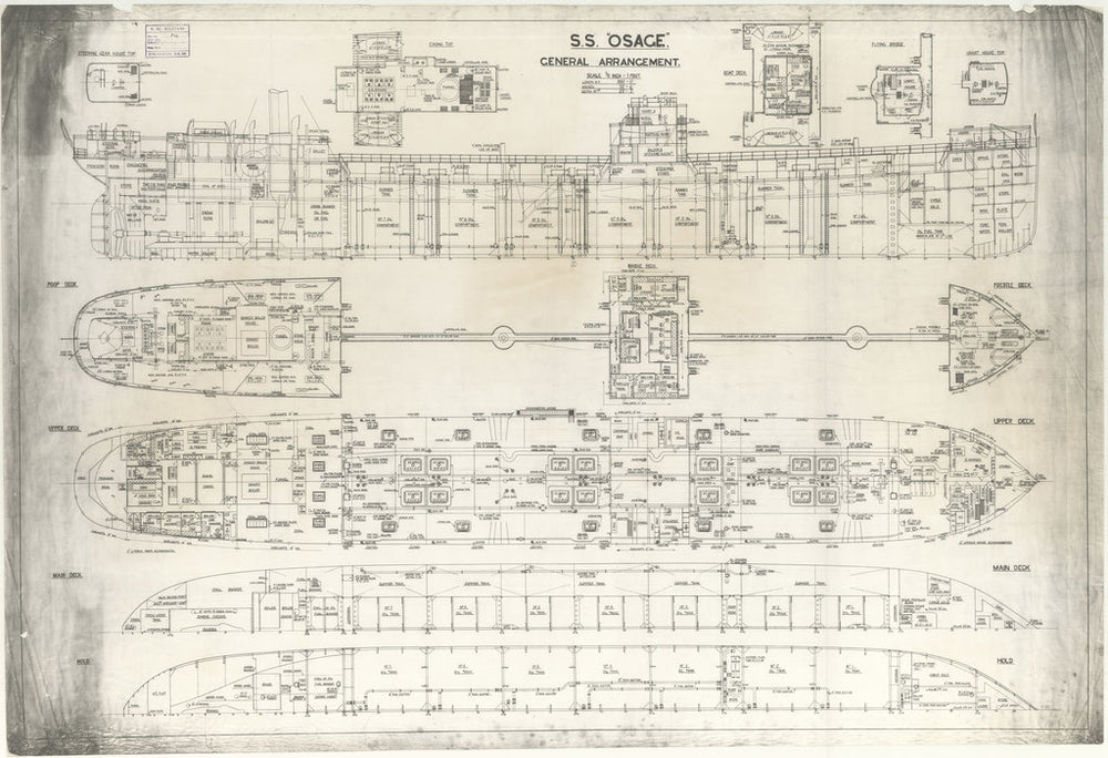 General arrangement plan of SS Osage (1914)