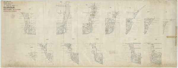 Sections plan of HMS Glorious (1916)