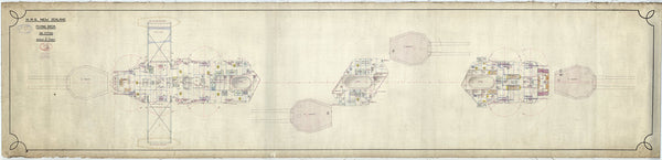 Flying deck plan of HMS New Zealand (1911), as fitted 1913