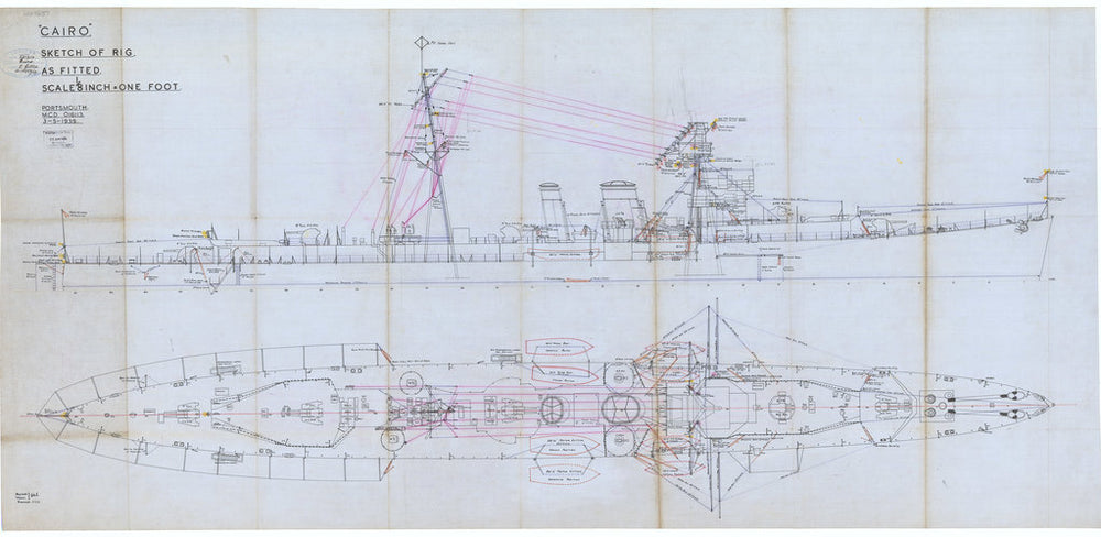 Rig and general arrangement plan for Cairo (1918)