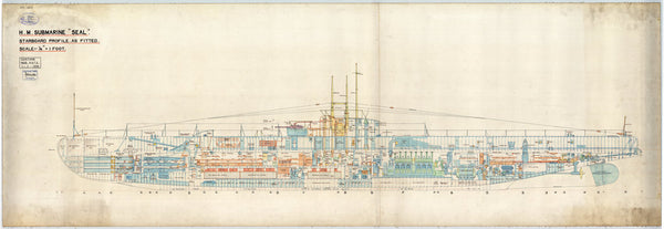 HMS Seal (1938) Starboard inboard profile