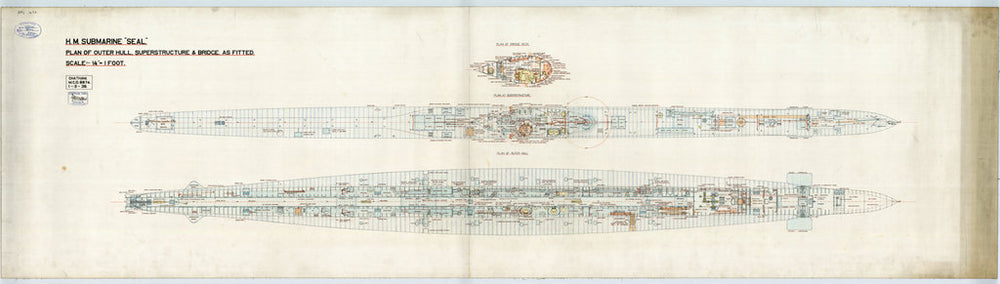 HMS Seal (1938) Upper casing, superstructure & bridge