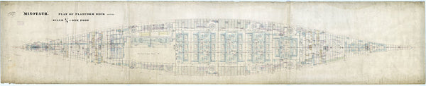 Platform deck plan for HMS Minotaur (1906)