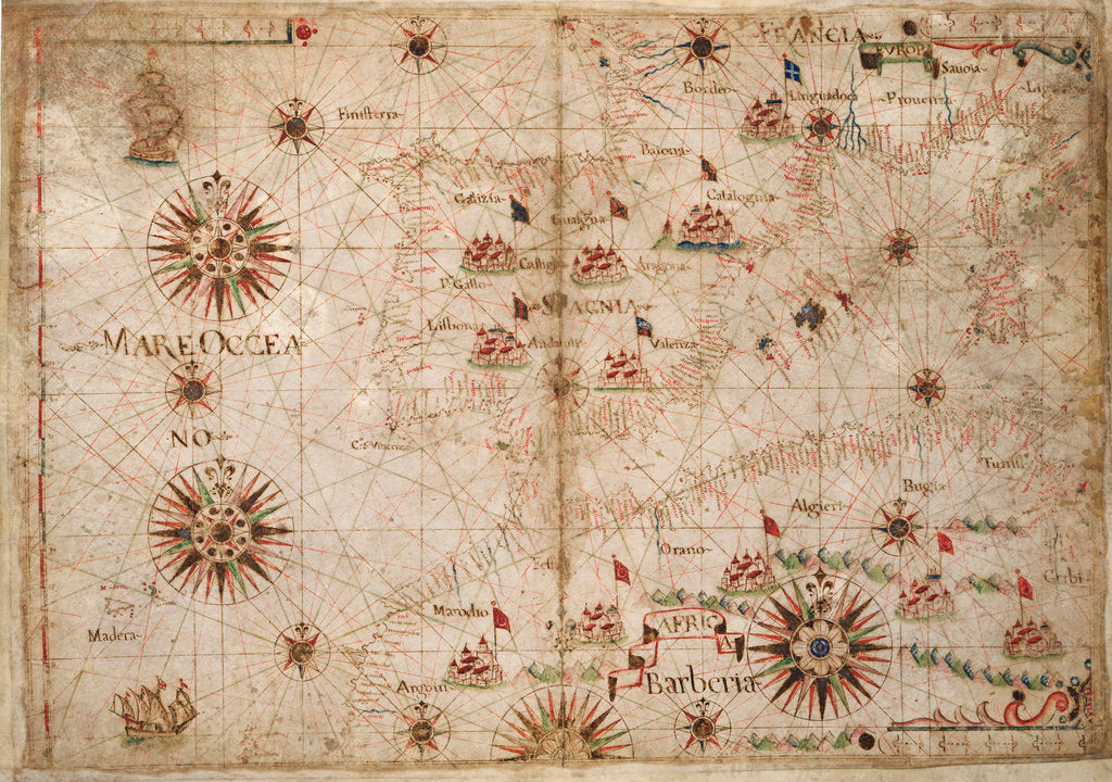 Detail of Western Mediterranean and adjacent Atlantic by unknown