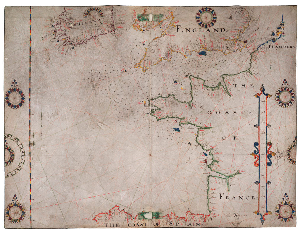 Detail of Map of Bay of Biscay and English Channel by Thomas Hood