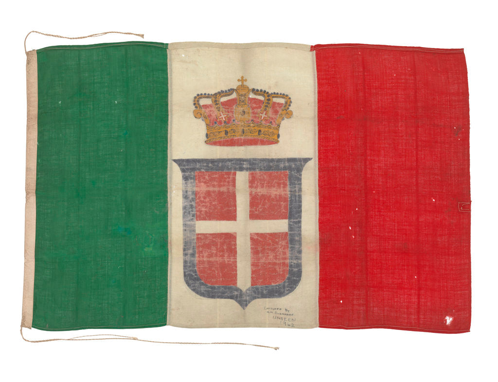 Detail of Italian naval ensign (before 1946) by unknown