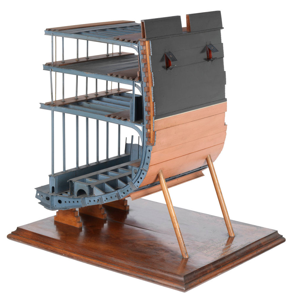 Detail of Midship sectional model of HMS 'Warrior' (1860) by unknown