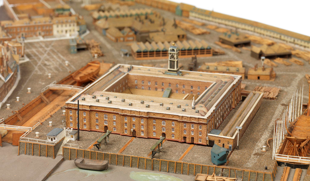 Detail of Royal Dockyard at Deptford by Thomas Roberts