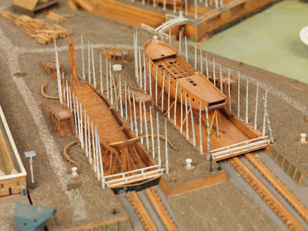 Detail of Royal Dockyard at Deptford by Thomas Roberts