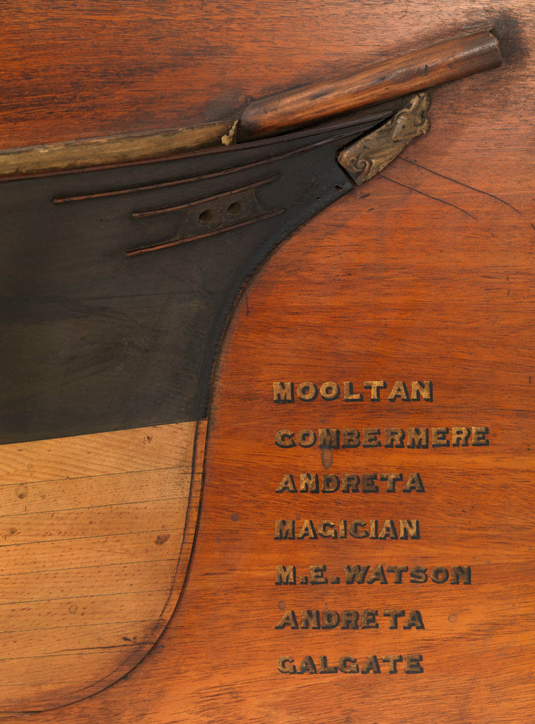 Detail of 'Andreta' (1880); 'Cambermere' (1880); 'Galgate' (1880); 'M E Watson' (1880); 'Magician' (1880); 'Mooltan' (1880) by unknown