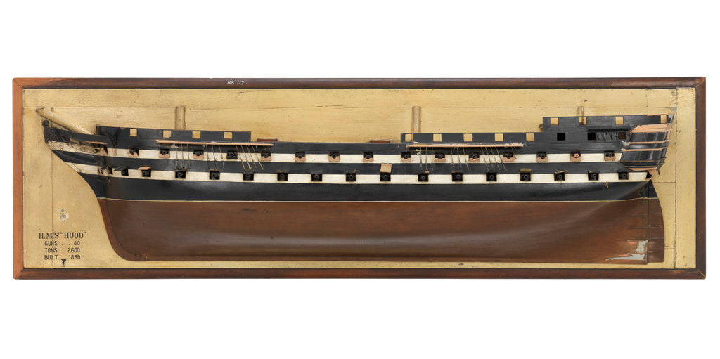 Detail of HMS 'Hood' (1849) by unknown